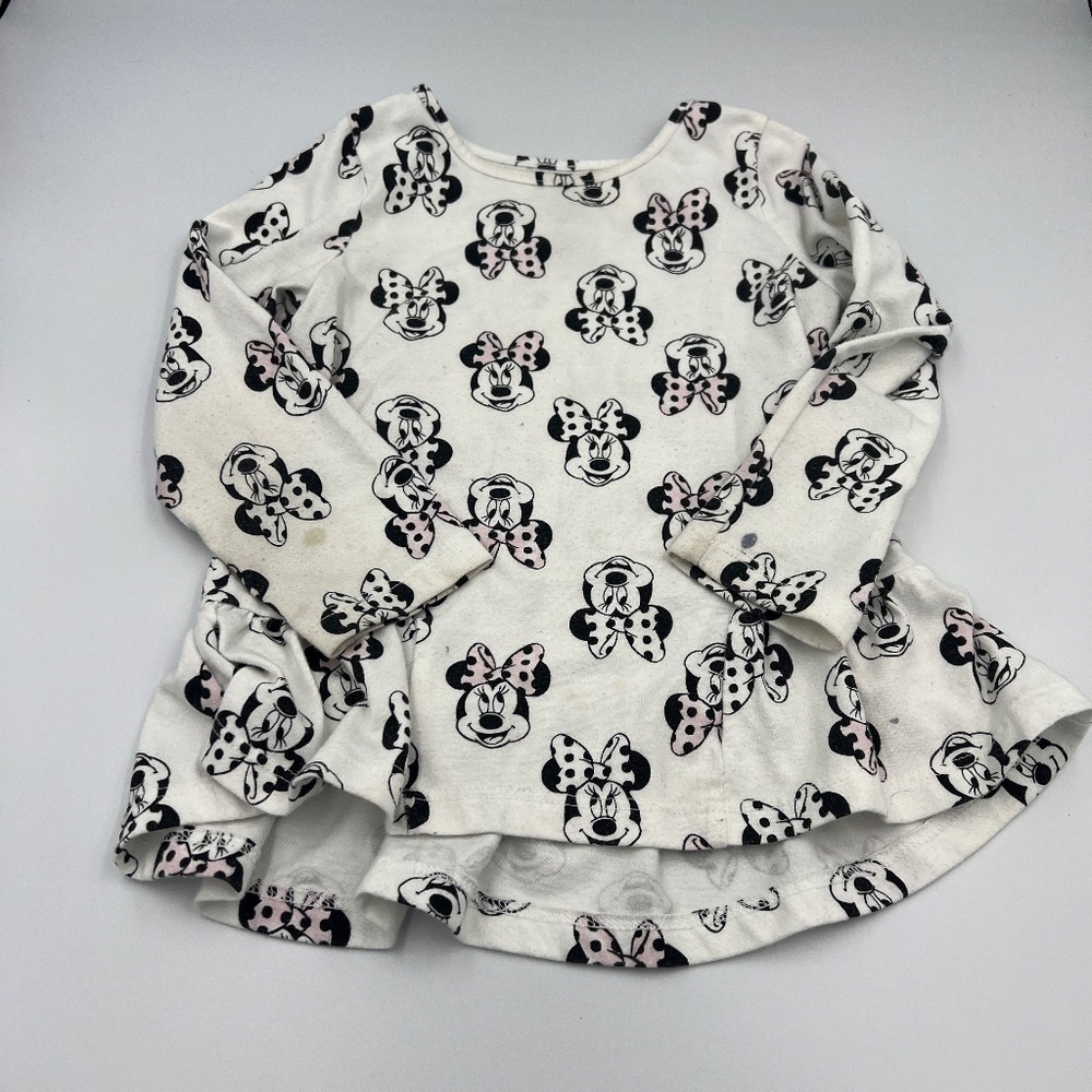 24 Months/ 2T Minnie Mouse Cozy Sherpa Hoodie + Long Sleeve Shirt, Jumping Beans - Picture 3 of 4